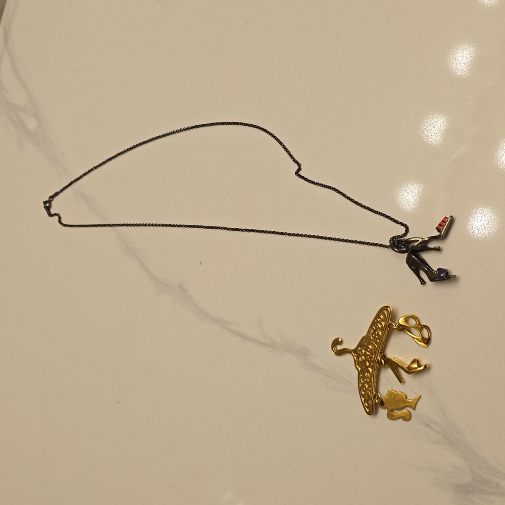 Vintage barbie necklace and pin